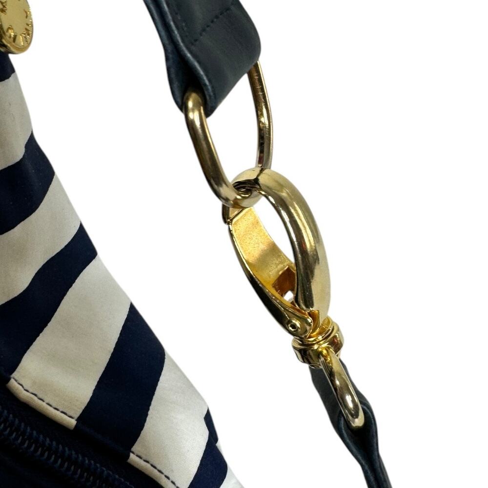 Vintage Aronni Romana Sailing Flag Print Handbag Nautical Florence Italy Navy - Picture 8 of 14